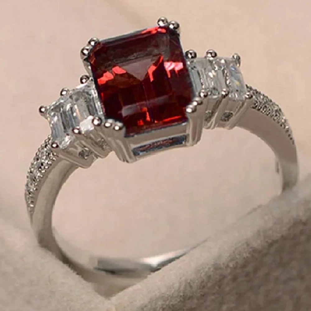 MONTY RUBY BRIDAL WEDDING RING - Picture 5 of 5